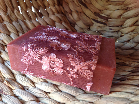 lavender red soap. moisturising